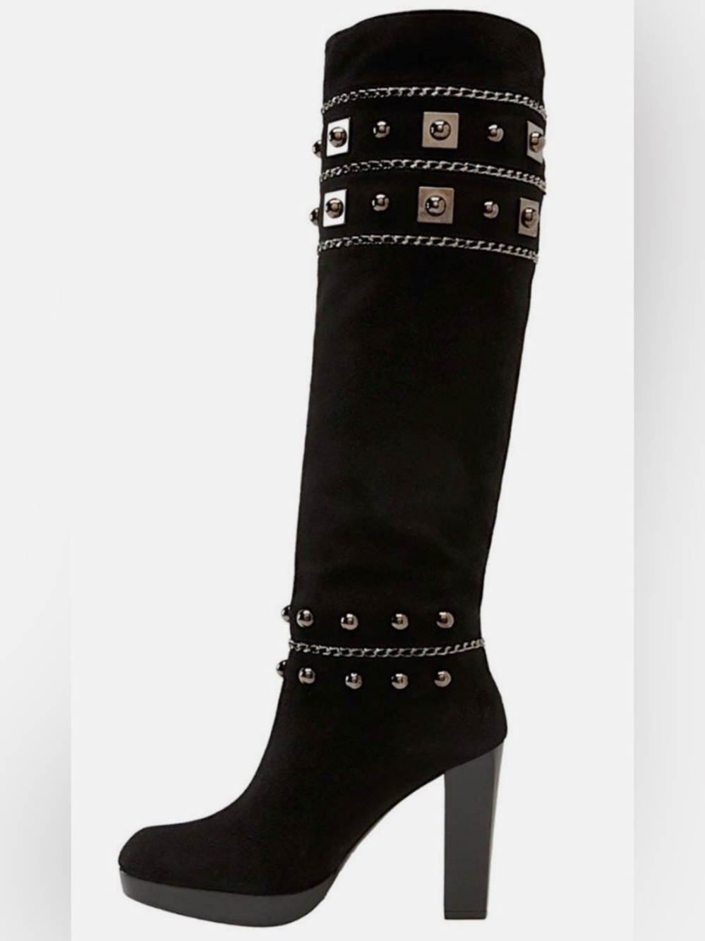 Stuart Weitzman Black Women's Block Heel knee high boots